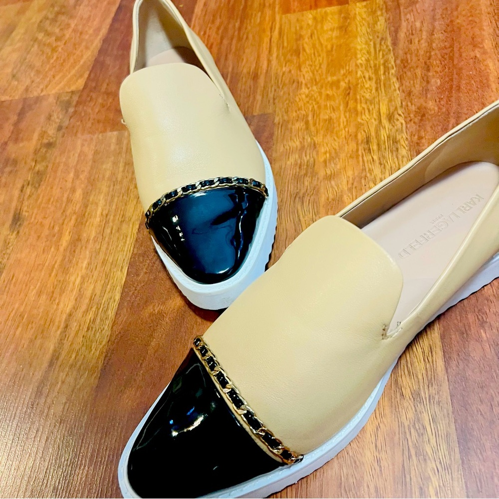 🌟 Rare Find: Karl Lagerfeld Paris Caralee Cap-Toe Loafers 🌟